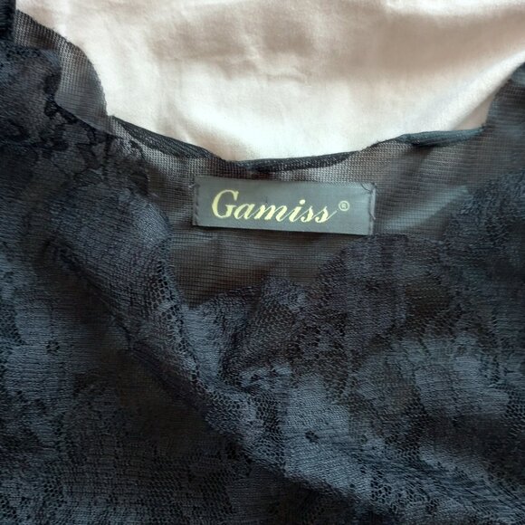 Soft Feminine Sheer Black Lace Sheer Eyelet Lace Tank Top Whimsygoth Romantic - Picture 2 of 6